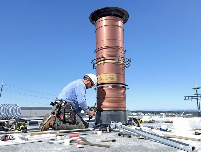 Installed chimney liner by Solon Chimney Sweep in Solon, OH