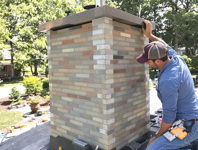 Solon Chimney Sweep completing a modern chimney remodel in Solon, OH