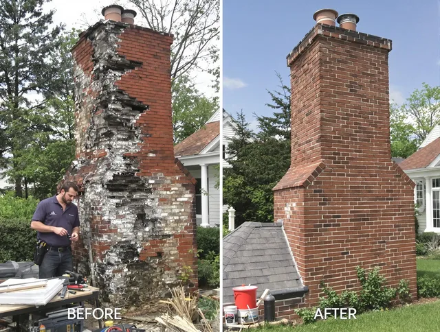 Solon Chimney Sweep performing a full chimney restoration in Solon, OH
