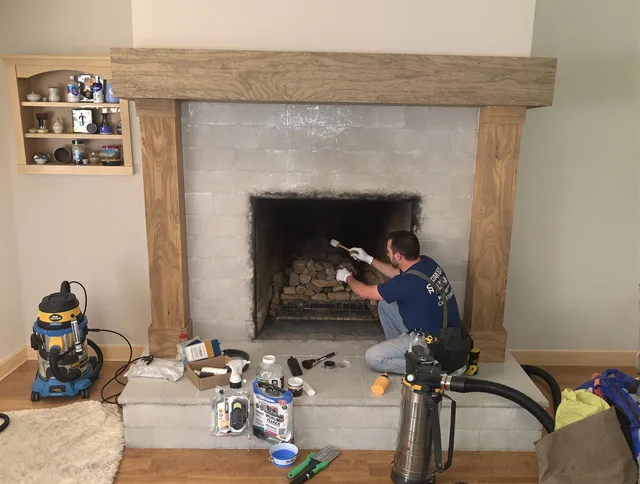 Detailed creosote removal process by Solon Chimney Sweep in Solon, OH