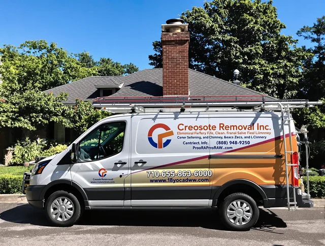 Solon Chimney Sweep technician removing creosote safely in Solon, OH