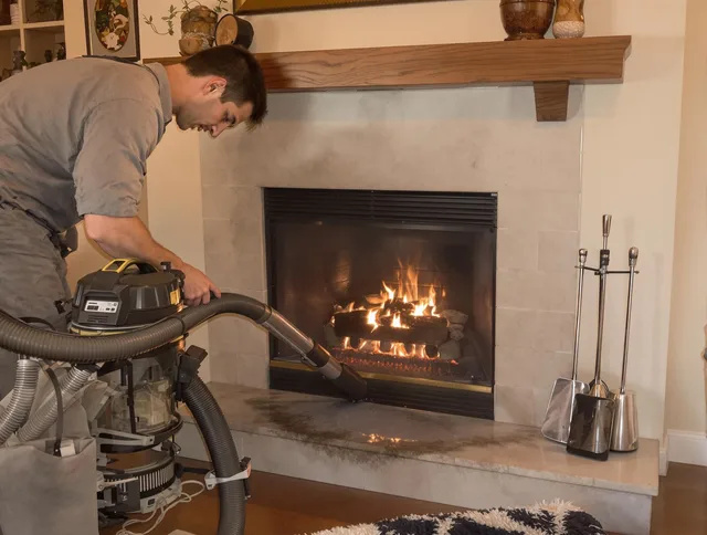 Routine fireplace upkeep by Solon Chimney Sweep in Solon, OH
