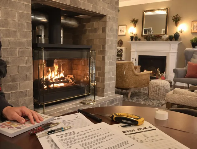Solon Chimney Sweep verifying fireplace safety measures in Solon, OH