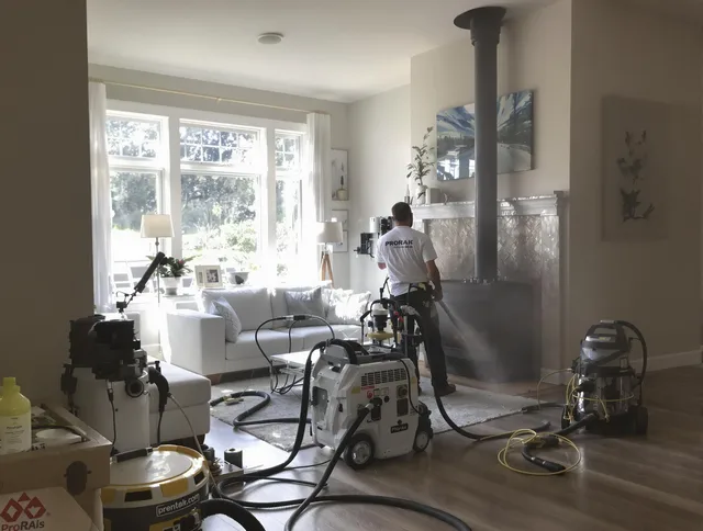 Soot removal service by Solon Chimney Sweep for a fireplace in Solon, OH